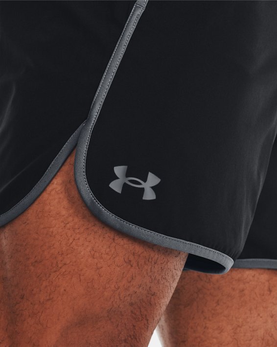 Men's UA HIIT Woven 6" Shorts in Black image number 3